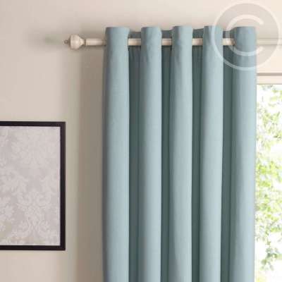 Zen Duck Egg Plain Eyelet Curtains