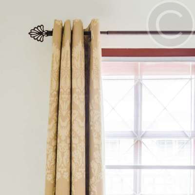 Venice Taupe Blackout Eyelet Curtains